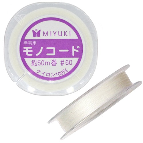 ビーズステッチ&クロッシェ糸　モノコード #60 K2333/W 白