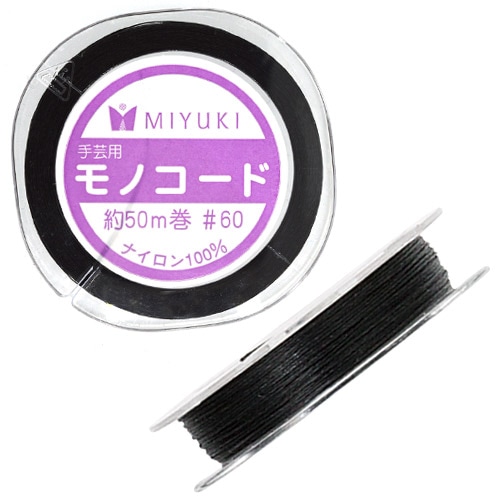 ビーズステッチ&クロッシェ糸　モノコード #60 K2333/BL 黒