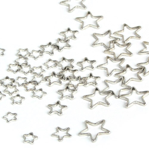 メタルパーツ シルバー 星 SS/ S/M シルバー