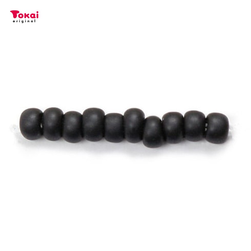 マミーの四季 グラスビーズ 丸大 7g ぎょく(つや消し)/49F黒