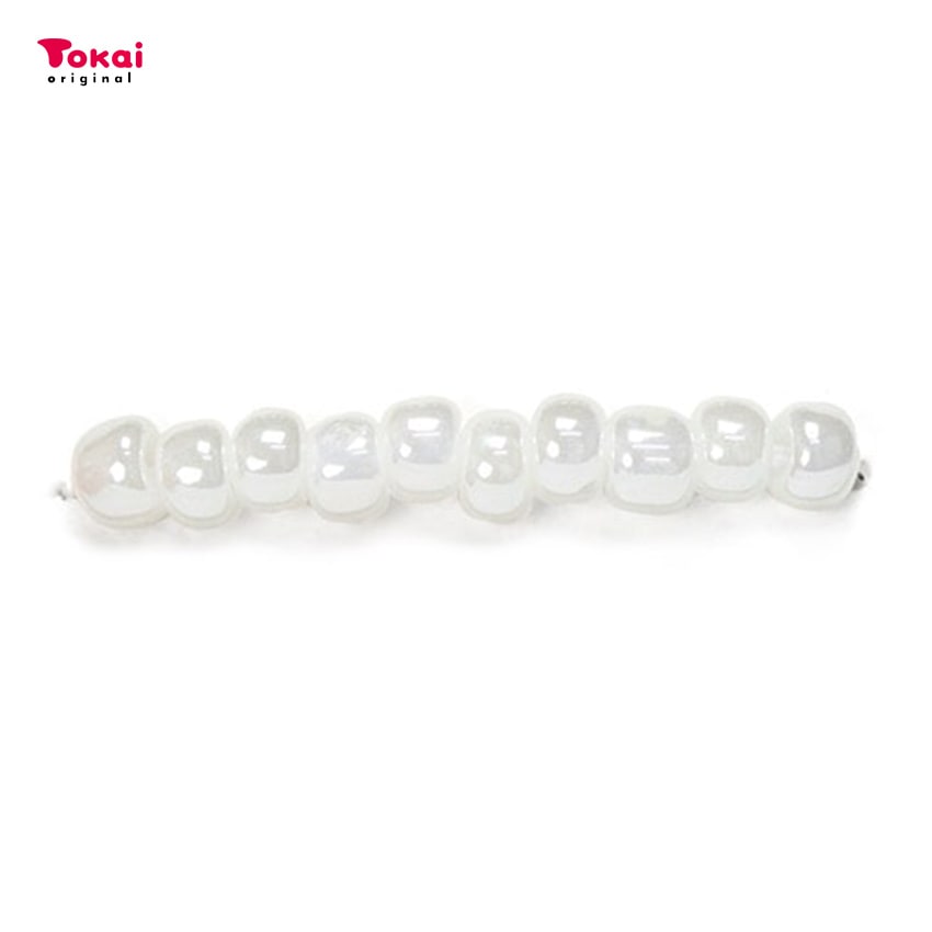 マミーの四季 グラスビーズ 丸大 7g ぎょくラスター/121白