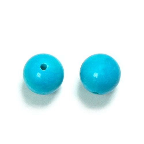 天然石 ハウライトトルコ　(ホワイトハウライト染) ラウンド 6mm 12個 785