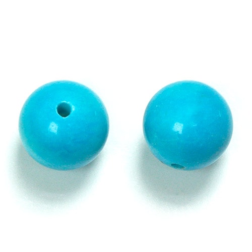 天然石 ハウライトトルコ　(ホワイトハウライト染) ラウンド 10mm 7個 787