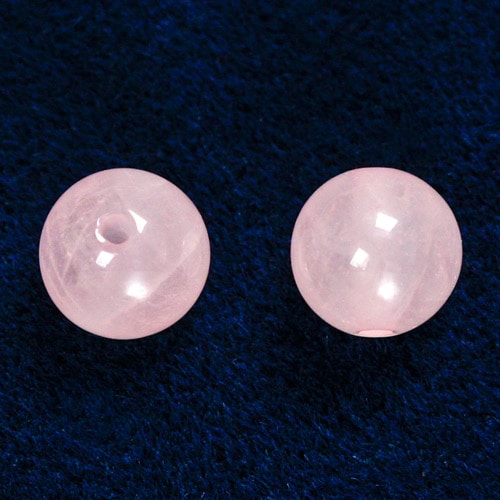 天然石　ビーズ　ローズクォーツ　ラウンド 10mm 7個 816