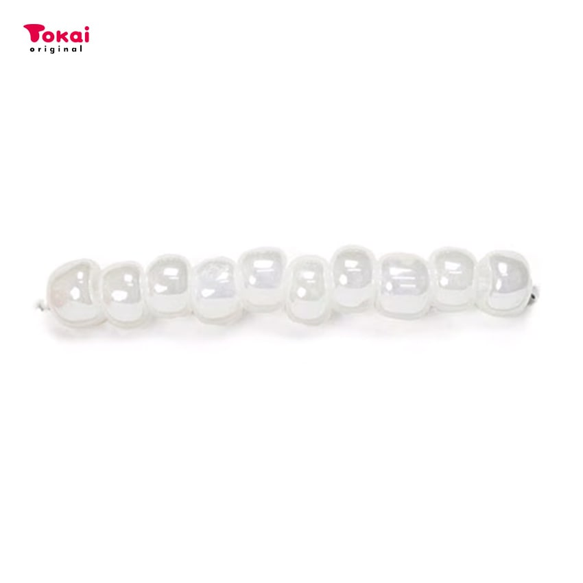 ビーズ　グラスビーズ　丸特小 ぎょくラスター/121白