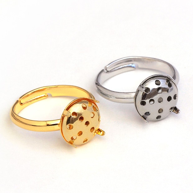 ビーズ　リング・ブローチ金具　シャワーリング金具 10mm