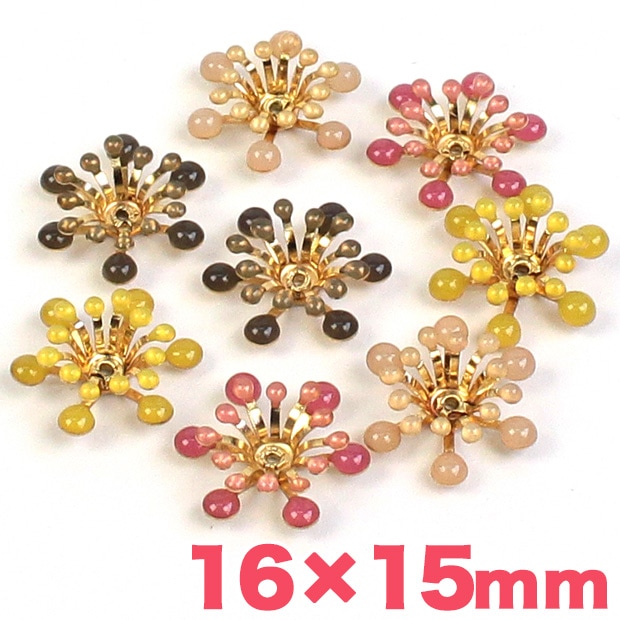 ビーズ　ミルククラウン　メタルパーツ ミルククラウン 16×15mm