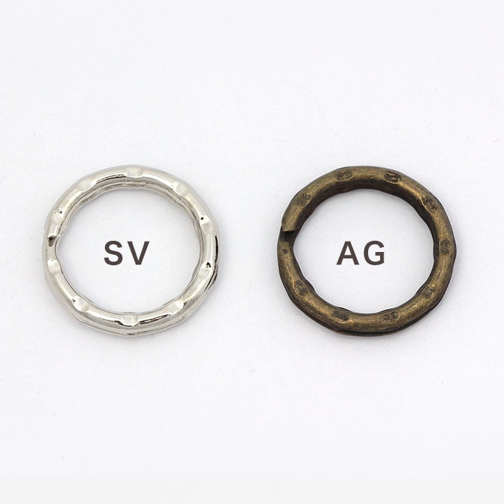 ビーズ　アクセサリー金具　二重リング 20mm SV AG 6ヶ