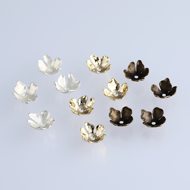 座金 フラワー 中 4個