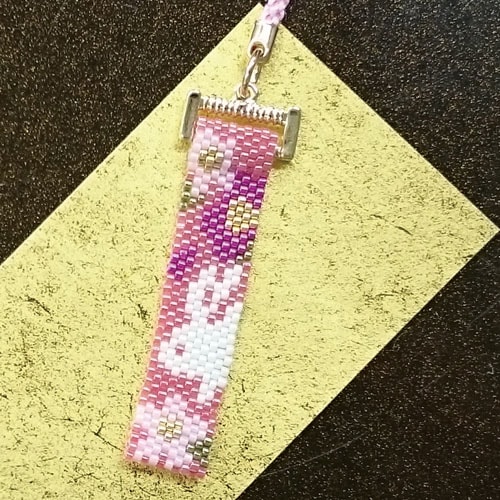 ビーズキット 開運 西陣織根付け part.2 花うさぎ PB-26