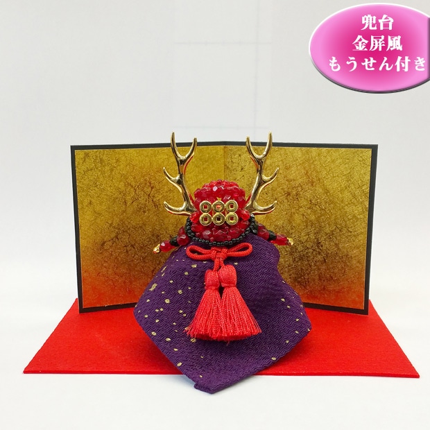 ビーズ　置物　真田六文銭兜 SRK815