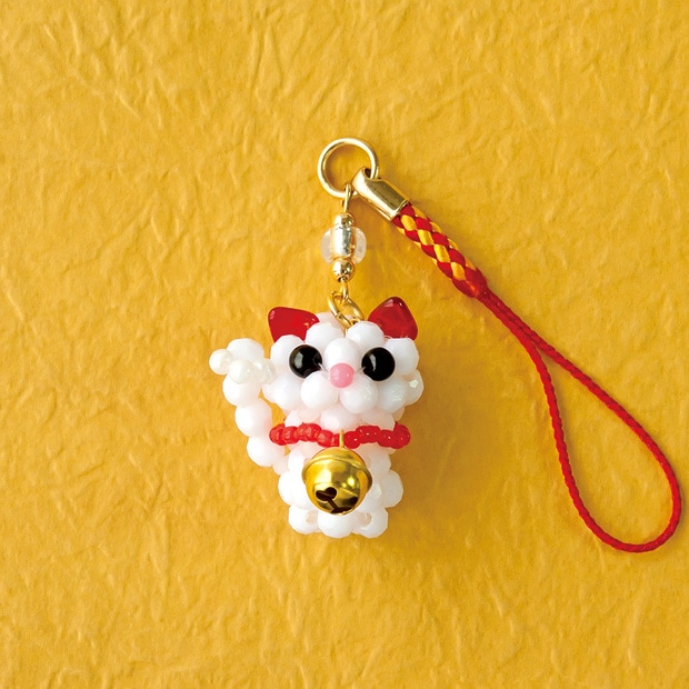 ビーズキット 縁起物 福結び 招き猫 4