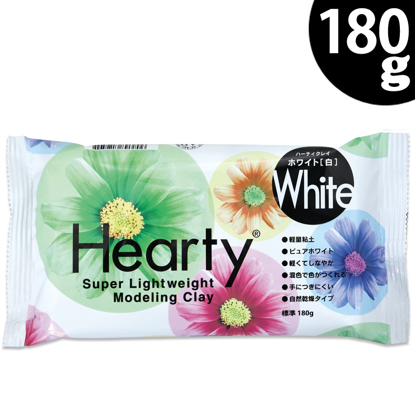軽量粘土 パジコ ハーティシリーズ ハーティクレイホワイト 180g