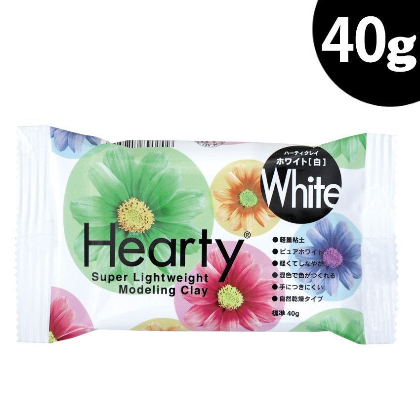 軽量粘土 ハーティシリーズ　ハーティクレイホワイト 40g(パジコ)