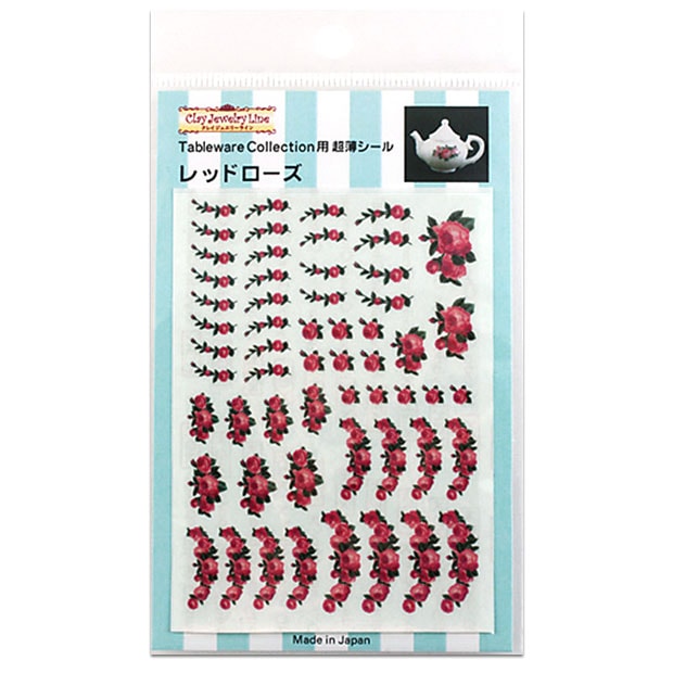 Tableware collection用 超薄シール(レッドローズ)