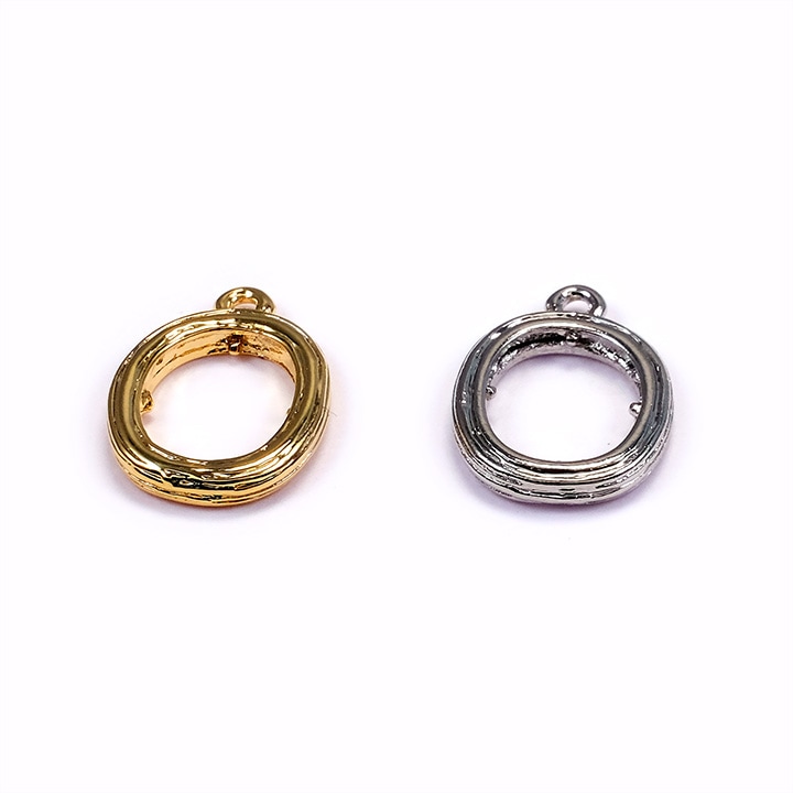 CraftCafe フレームペンダント 楕円 約13×11mm 2ヶ