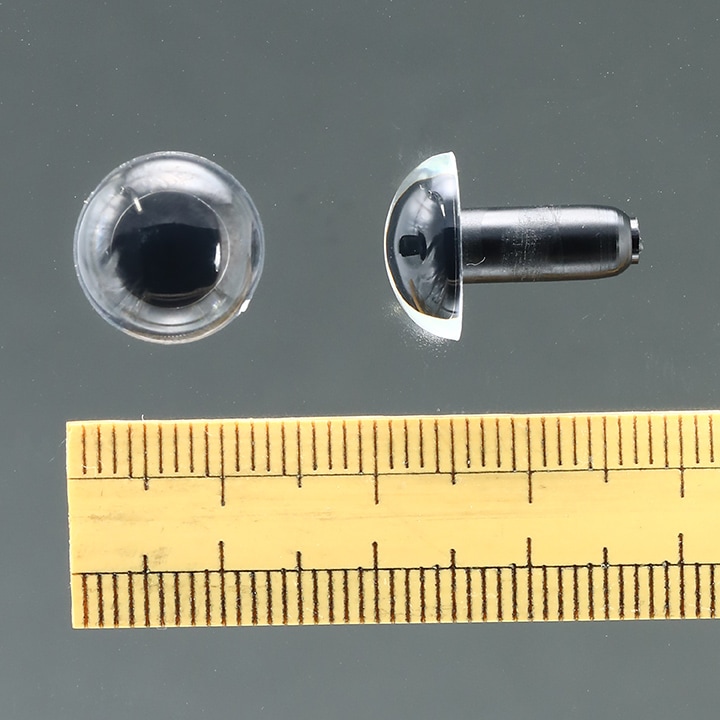 CraftCafe プラスチックアイ 丸 12mm クリア 4個入