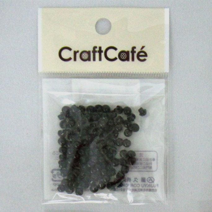 CraftCafe 目玉ボタン 黒 4mm 100個入り