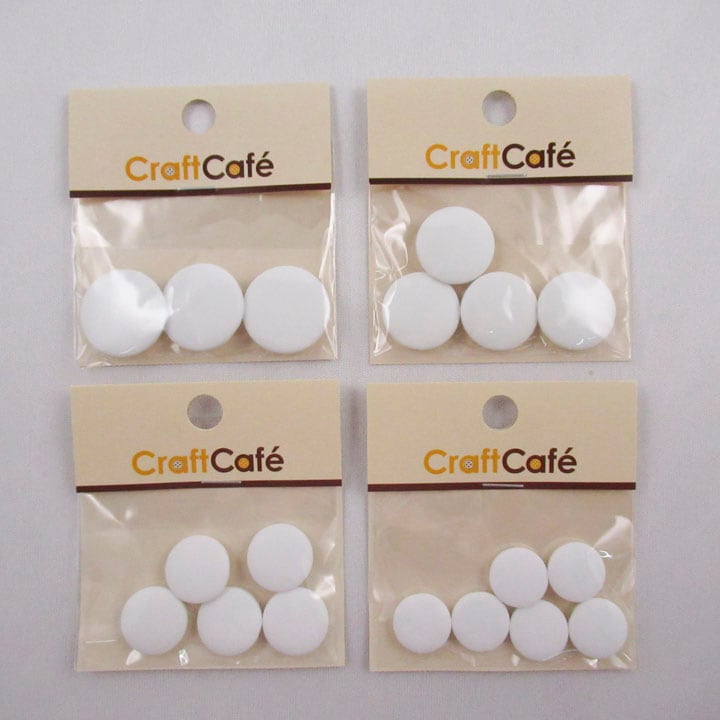【お買い得品】CraftCafe カードボタン 白 裏穴マット