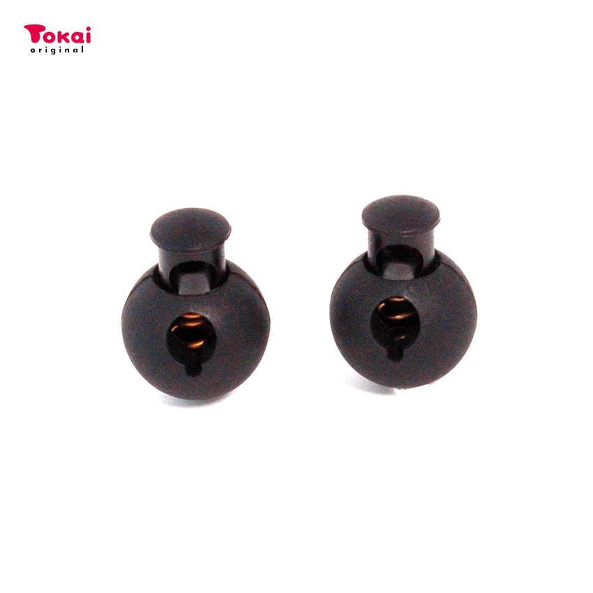 紐ホルダーミニ 丸形 黒 2ヶ No240