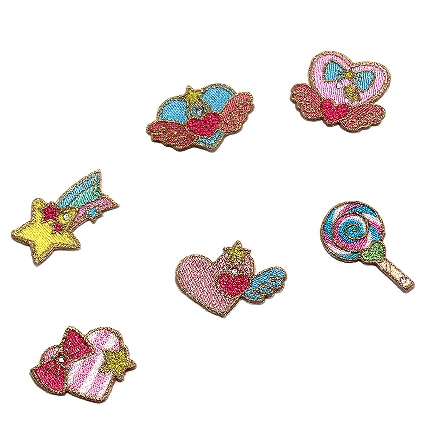 【お買い得品】トゥインクルスターワッペン シューティングスター ハート ロリポップ
