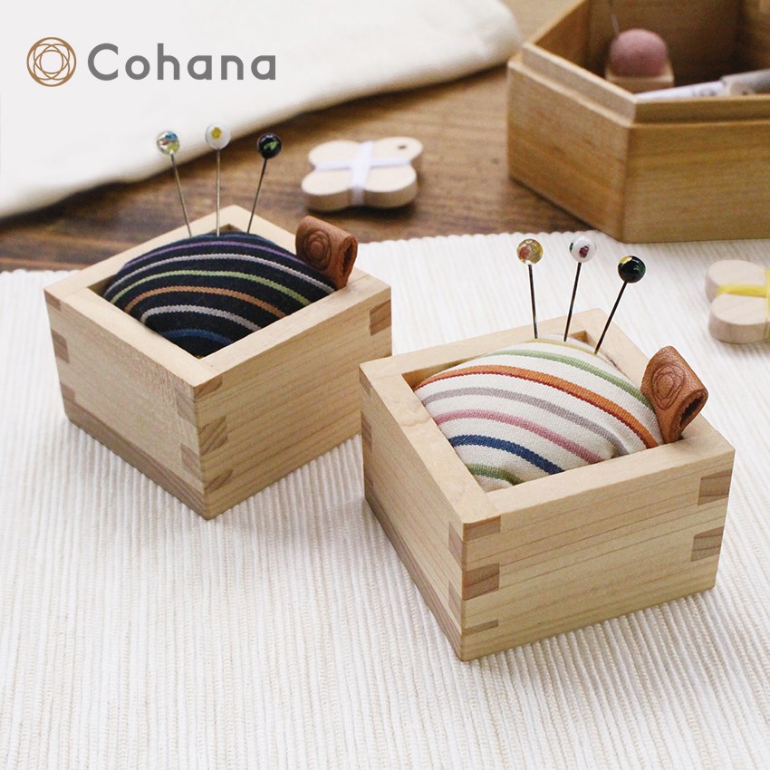 Cohana 七宝の待針と小倉織の針山