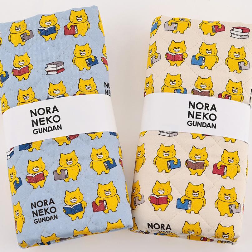 ノラネコぐんだん ノラネコどくしょ オックスキルト 50cmカットクロス
