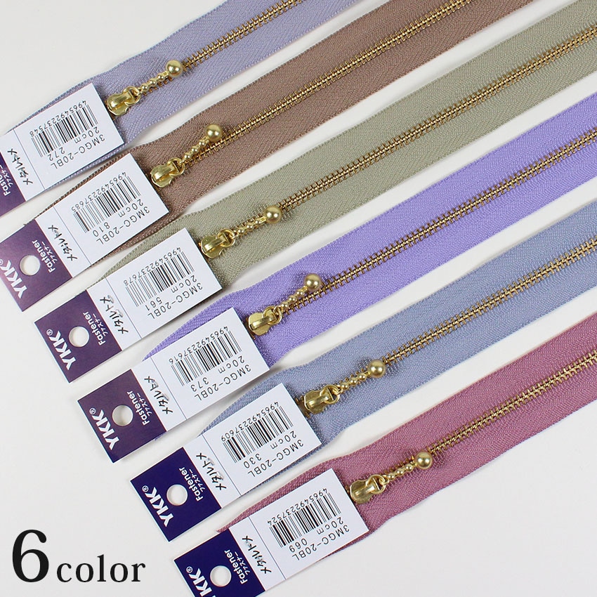 YKK 玉付き3MGC-20BL メタルゴールド くすみ