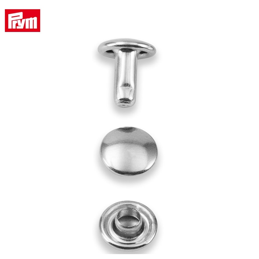 Prym プリム 両面カシメ 直径7.5mm シルバー 25組 403170 
