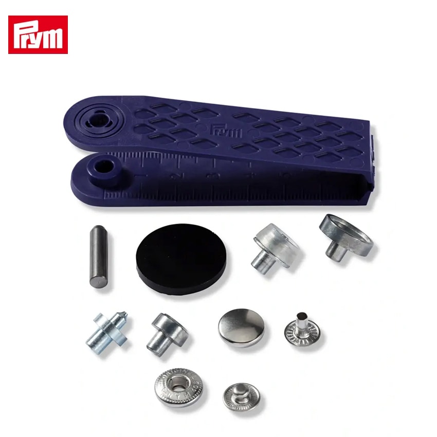 Prym プリム 脱着しやすい アノラックスナップ 12mm S シルバー 10組 取付けコマ付き 390330 