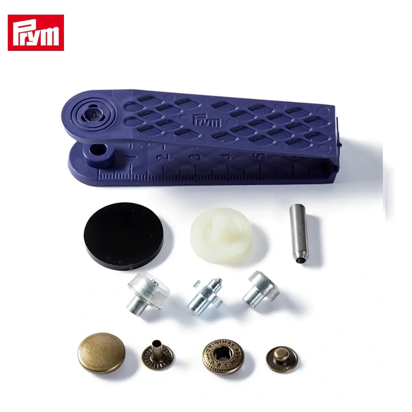 Prym プリム 脱着しやすい アノラックスナップ 15mm AG アンティークゴールド 10組 取付けコマ付き 390299 