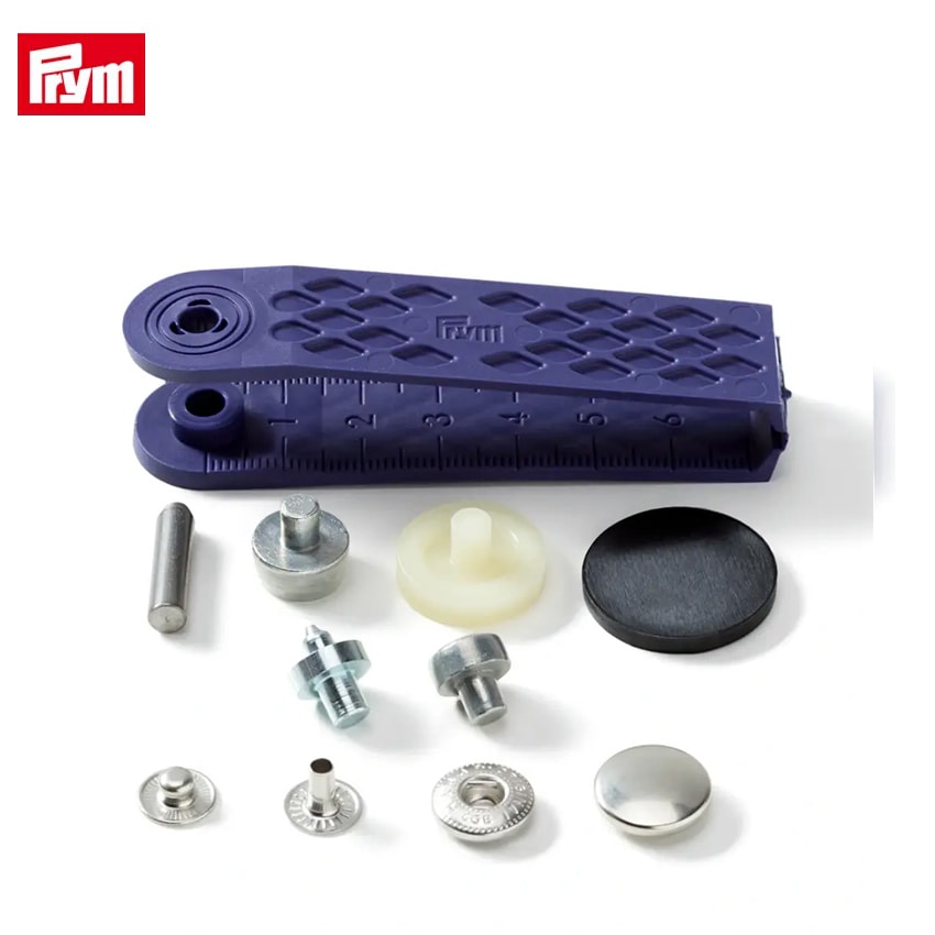 Prym プリム 脱着しやすい アノラックスナップ 15mm S シルバー 10組 取付けコマ付き 390301 