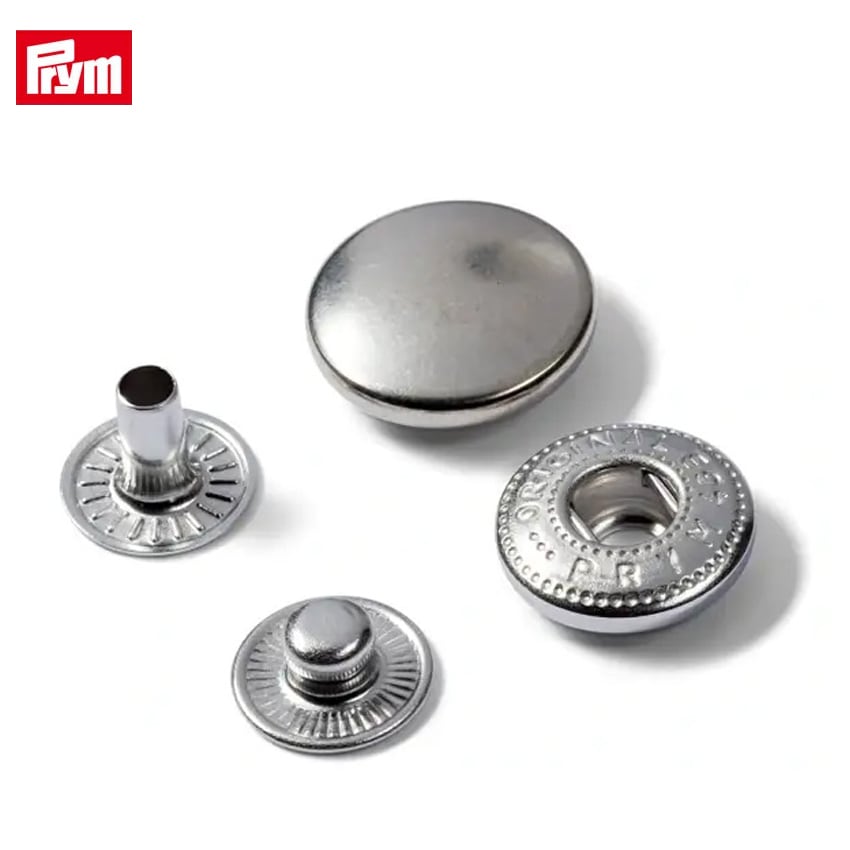 Prym プリム 脱着しやすい アノラックスナップ 15mm S シルバー 10組 パーツのみ 390321 