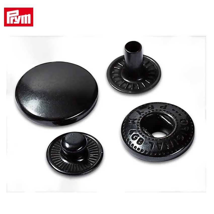 Prym プリム 脱着しやすい アノラックスナップ 15mm BK ブラック 10組 パーツのみ 390327 