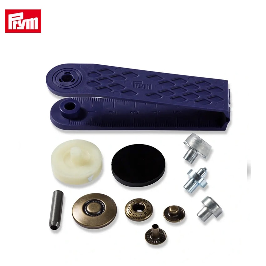Prym プリム 脱着しやすい アノラックスナップ 20mm ウィール AG アンティークゴールド 6組 取付けコマ付き 390355 