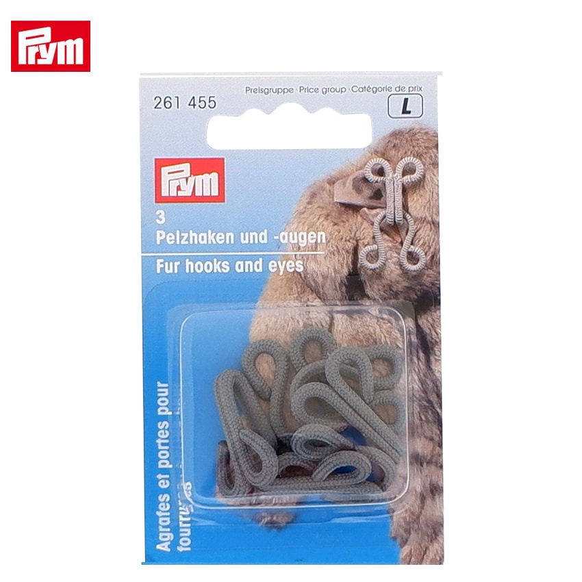 Prym プリム ファーホック Gray グレー 3組 261455 