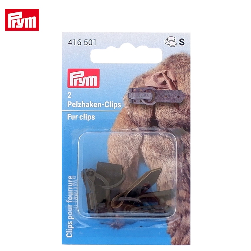 Prym プリム レザーファークリップ BR 茶 ブラウン 2組 416501 