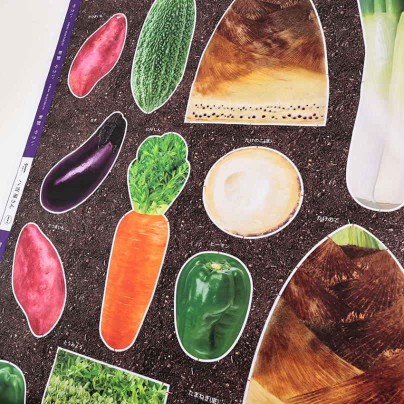 インクジェットパネル 八百屋さん タケノコ 108×95cm カットクロス