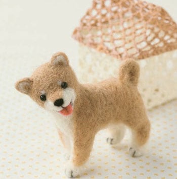 ナチュラル雑貨 フェルト犬 柴犬