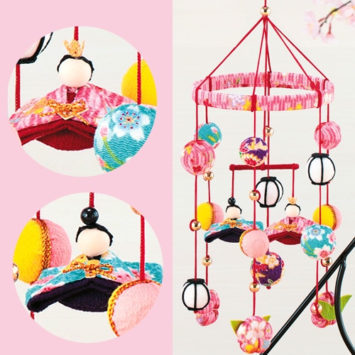 ひな祭りキット　ちりめん細工つるしかざりのおひなさま ピンク
