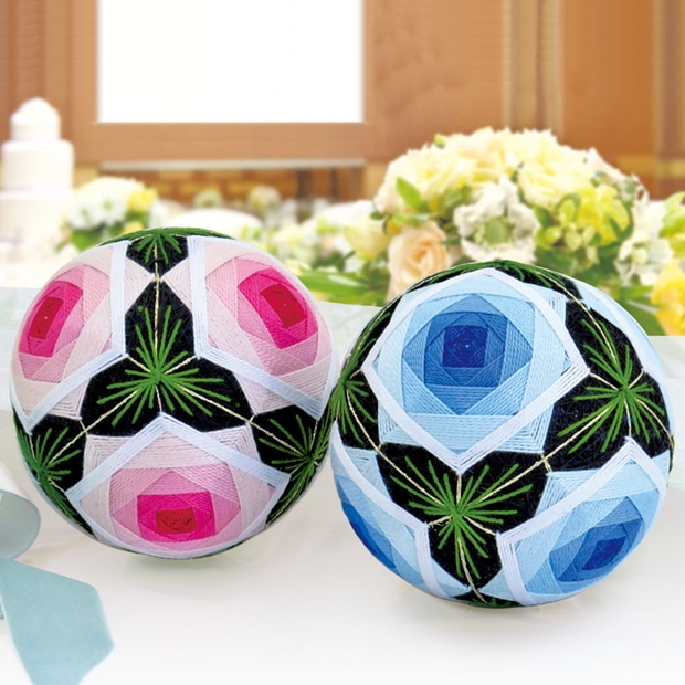 和調手芸　5番ししゅう糸でつくる手まりキット ウェディングローズ