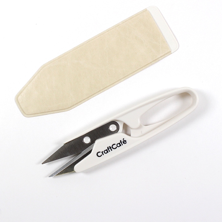 CraftCafe ステンレス糸切りハサミ白 105mm