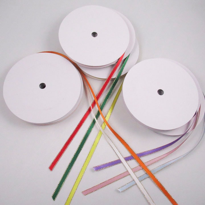 ゴールドエッジサテンリボン 6mm (50cm単位)