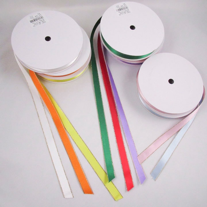 ゴールドエッジサテン12mm(50cm単位の切売り)