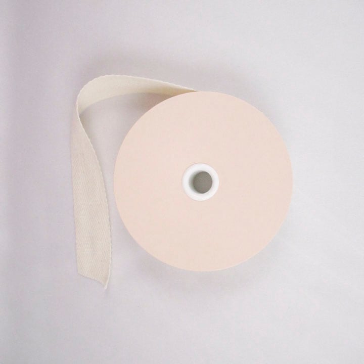 コットンヘリンボンテープ 25mm OW (50cm単位)