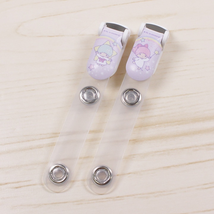 サンリオ リトルツインスターズ キキ&ララ バンドクリップボタン 2個入