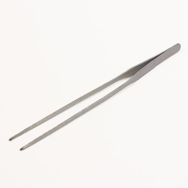 ステンレス製ロングピンセット ストレートタイプ 27cm