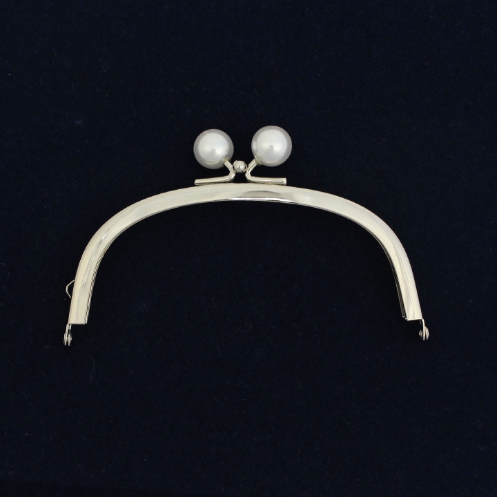 パールつまみ口金 12cm シルバー CH-106PS