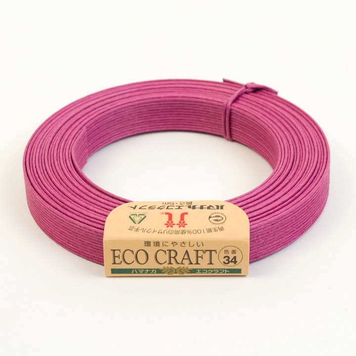 ハマナカ エコクラフトテープ 【5m巻】 34 コスモス 