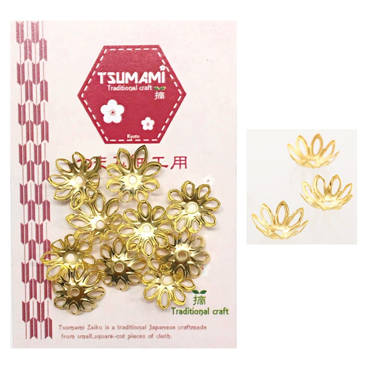 つまみ細工用 座金 B ゴールド 13mm 10個入 TP-28